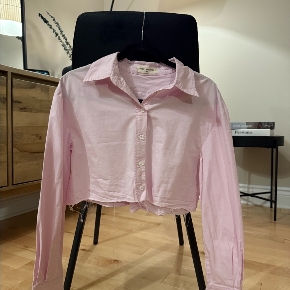 My Number One Boyfriend Shirt Crop - Pink